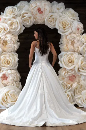 ANITA Off White Royal Jacquard Ball Bridal Gown