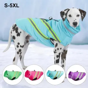 Anniepaw Glacier Canine Reflective Crown:Windproof Waterproof Vest Warm Harness Coat