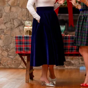 Audrey Skirt in Midnight Blue Velvet