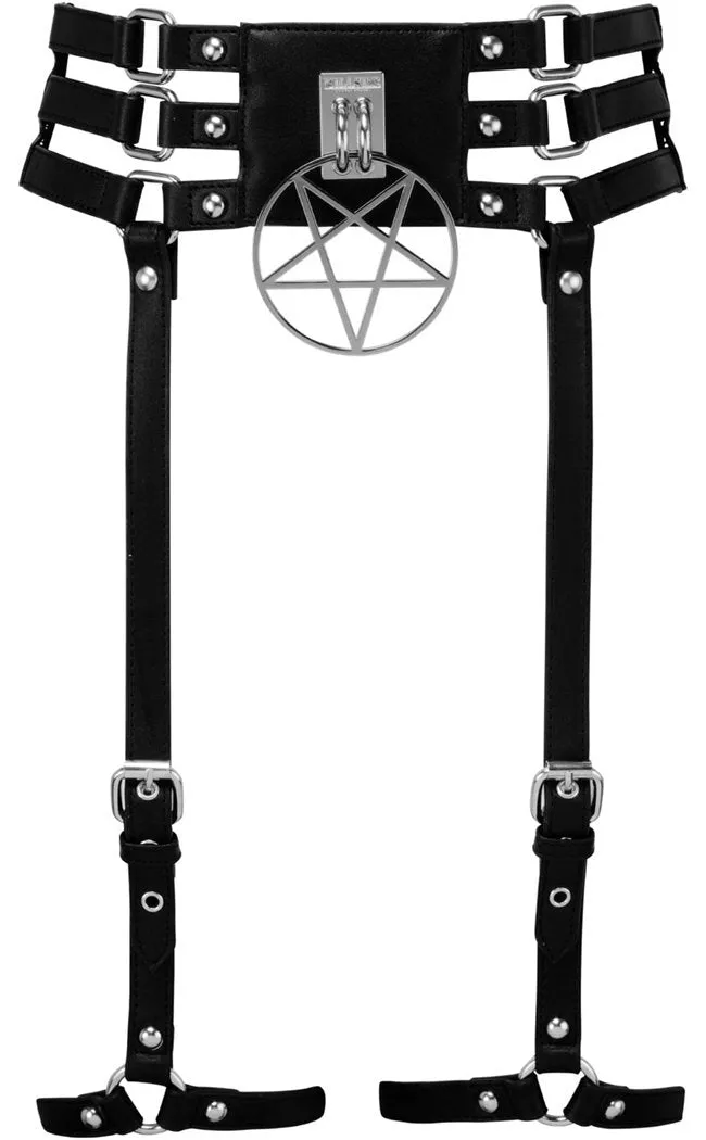 Baby Hex Suspender Belt | Black