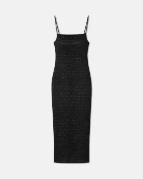 Barra - Smocked Okobor™ Alt-Leather Midi Dress - Black