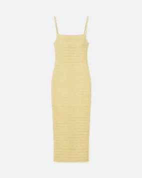 Barra - Smocked Okobor™ Alt-Leather Midi Dress - Lemongrass