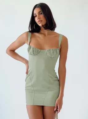 Be Mine Mini Dress Green