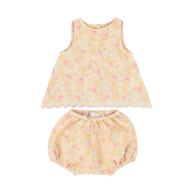 Bebe Organic Floral Baby Top and Bloomers Set