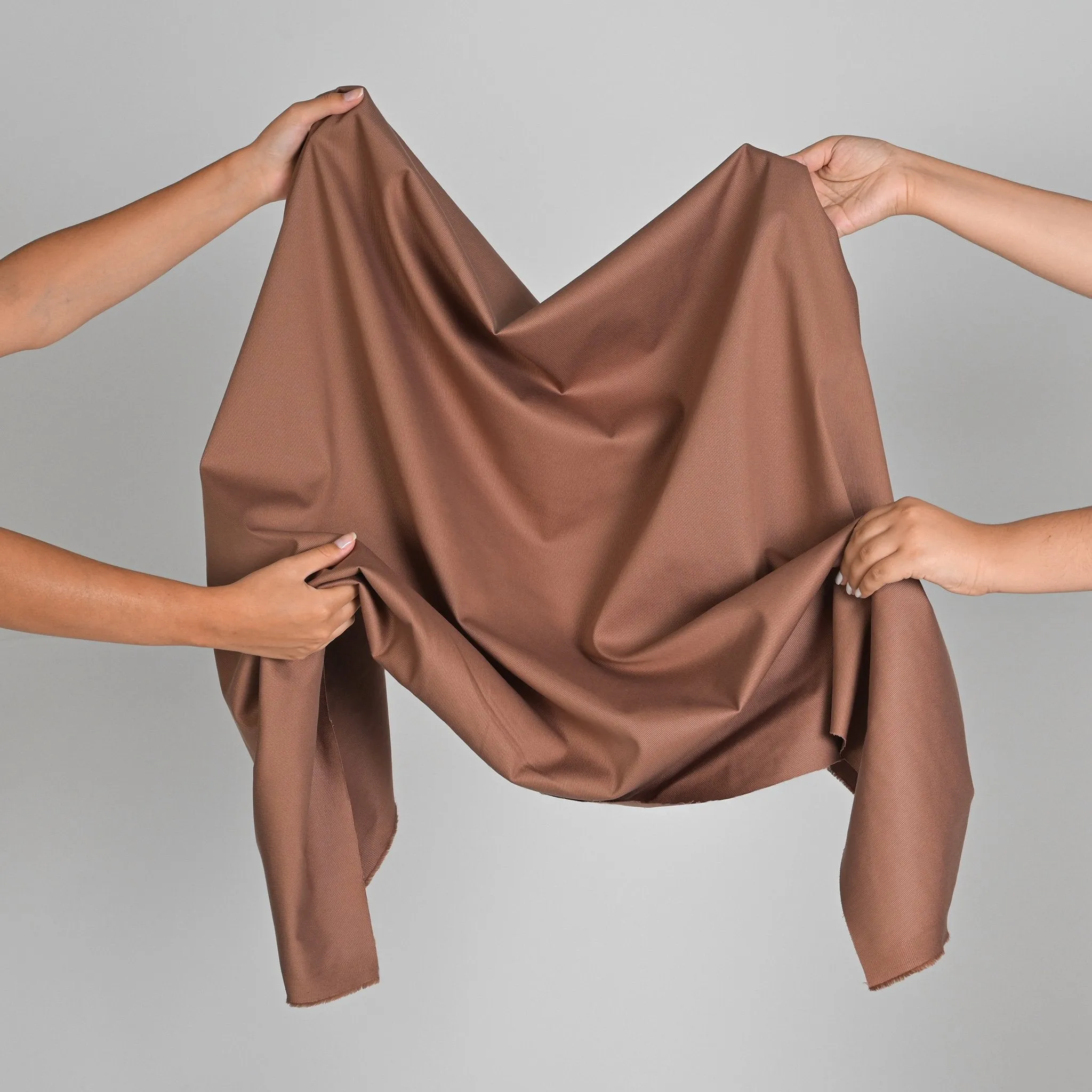 Brown Stretchy Twill Fabric 5688