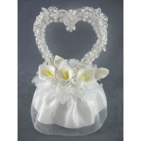 Calla Lily Applique Heart Cake Topper