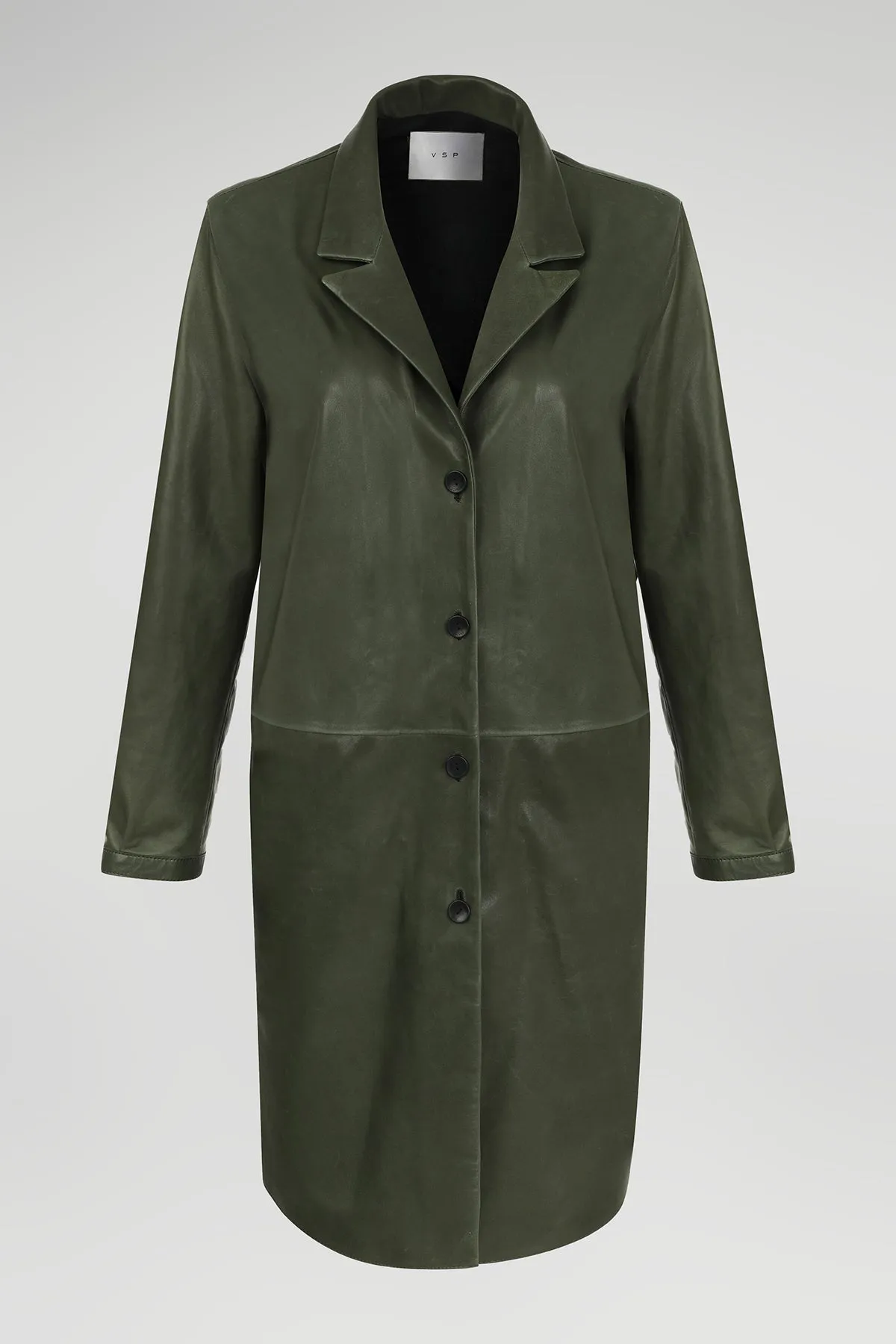 Celine - Green Leather Coat