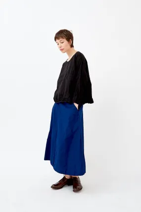 Chez Vidalenc - Black Linen Carré Top