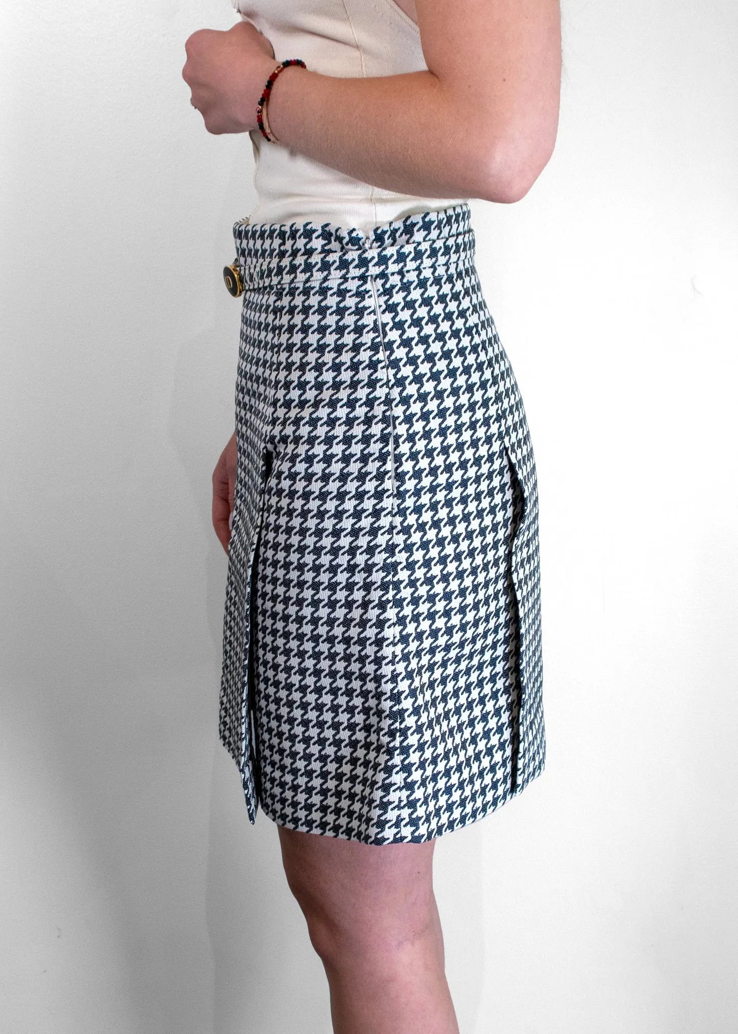 Christian Dior Houndstooth Mini Skirt