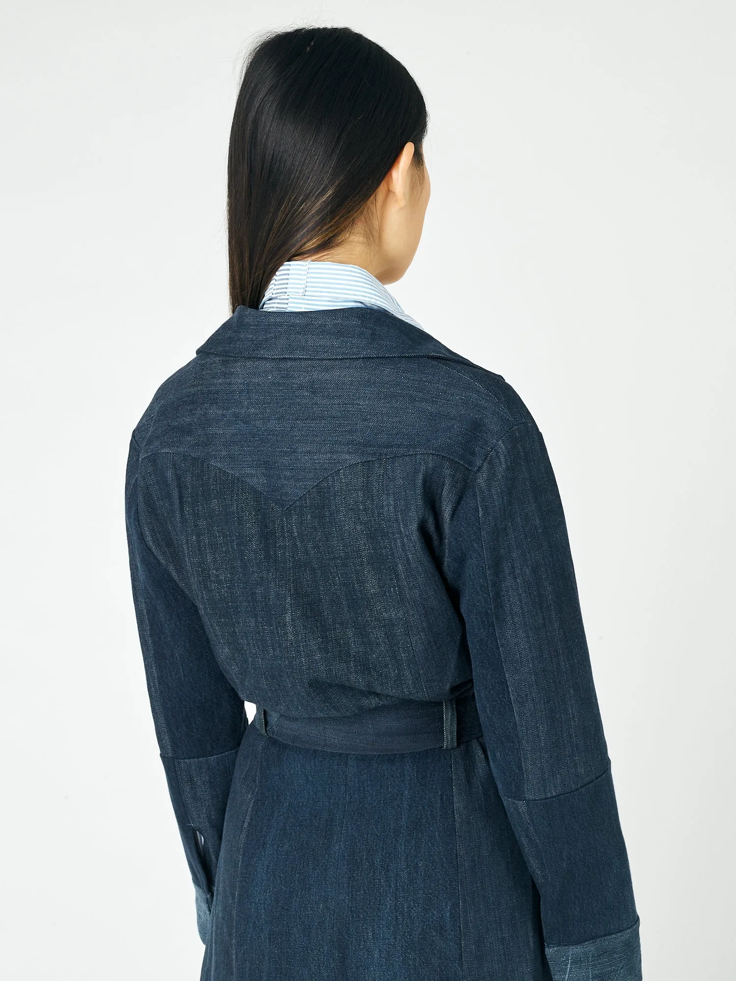 Classic Denim Dress Dark Blue