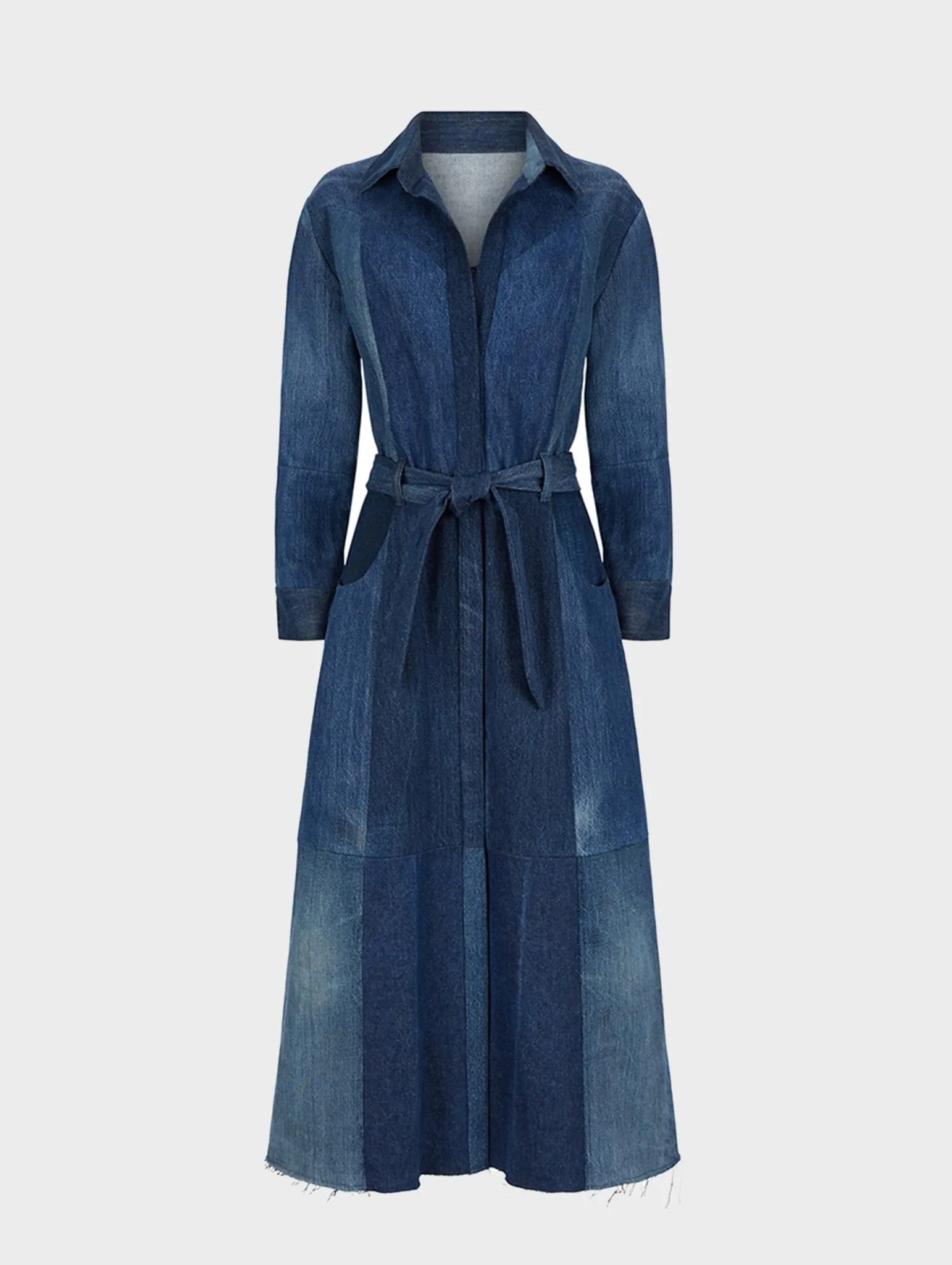 Classic Denim Dress Dark Blue