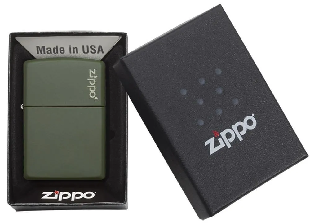 Classic Green Matte Zippo Logo