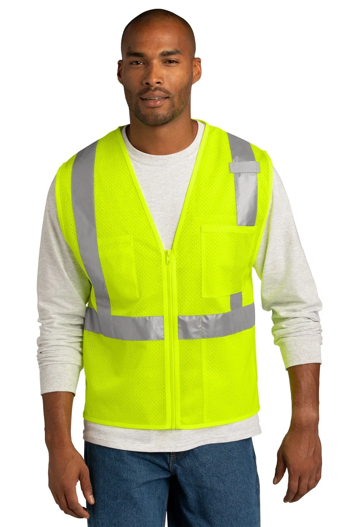 CornerStone CSV102: ANSI 107 Class 2 Mesh Zippered Vest