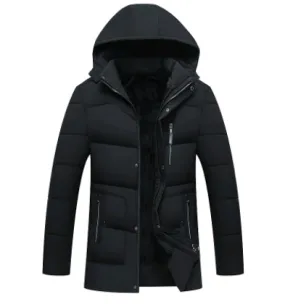 Cotton coat warm thick cotton coat men's cotton hooded jacket down jacket