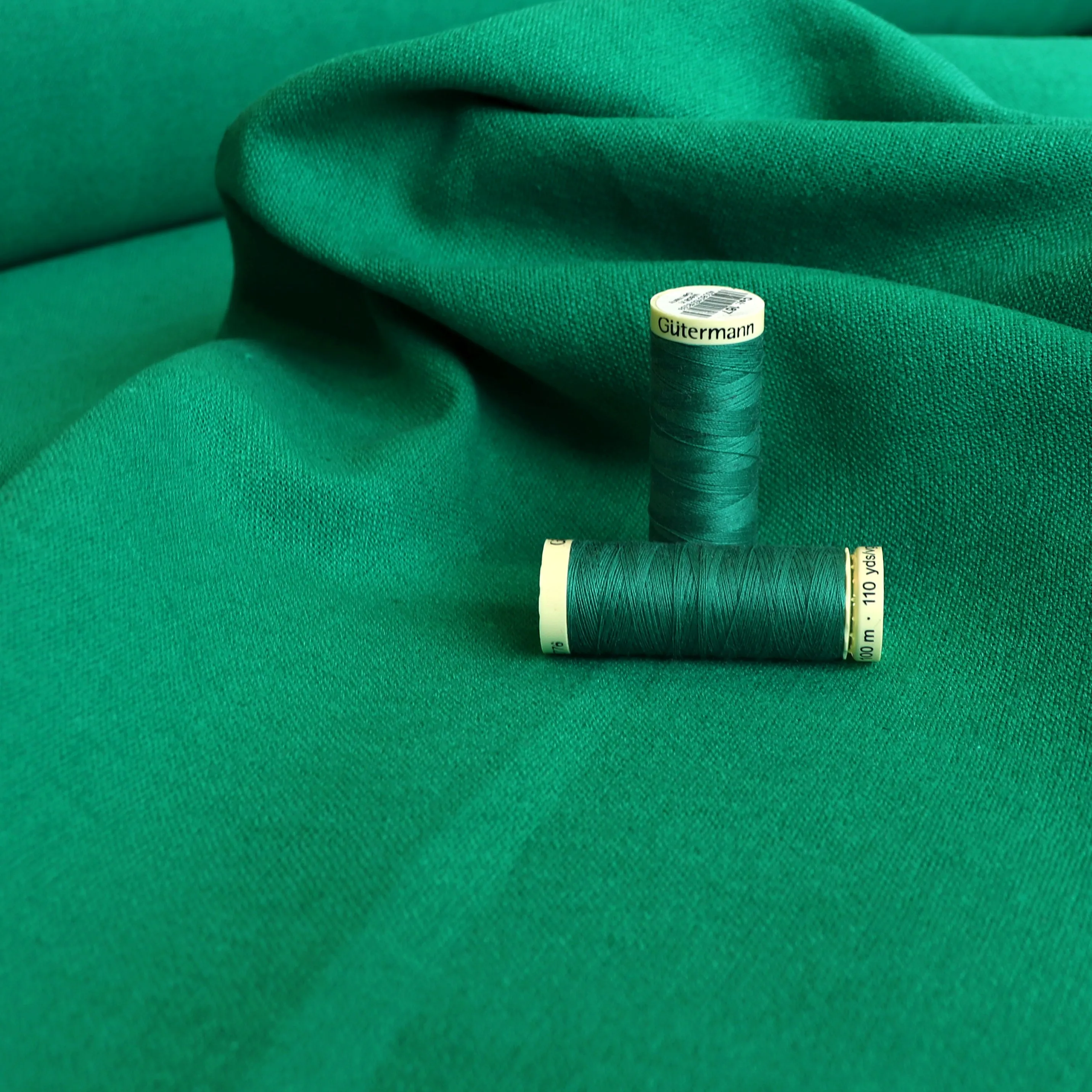 Cotton Linen Blend - Clover Green