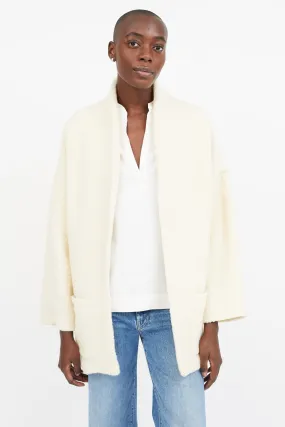 Cream Wool Bouclé Coat