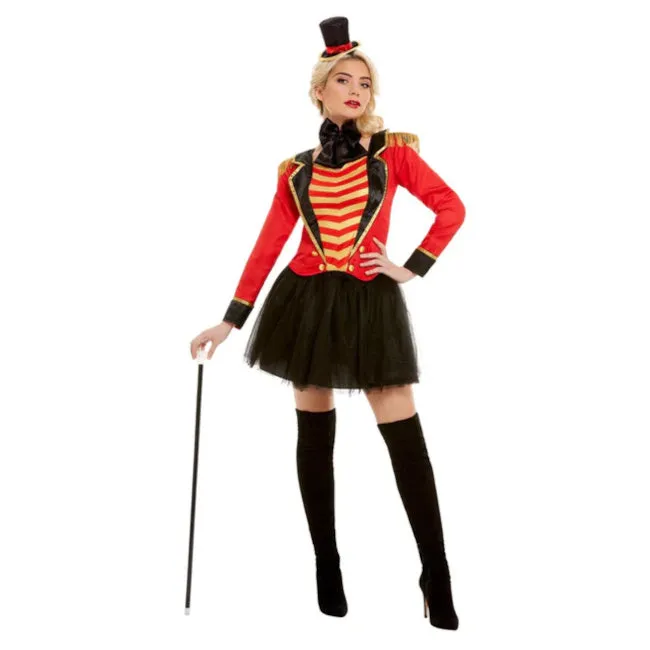 Deluxe Ringmaster Lady Costume, Red