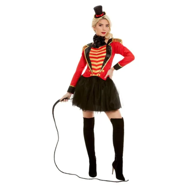 Deluxe Ringmaster Lady Costume, Red