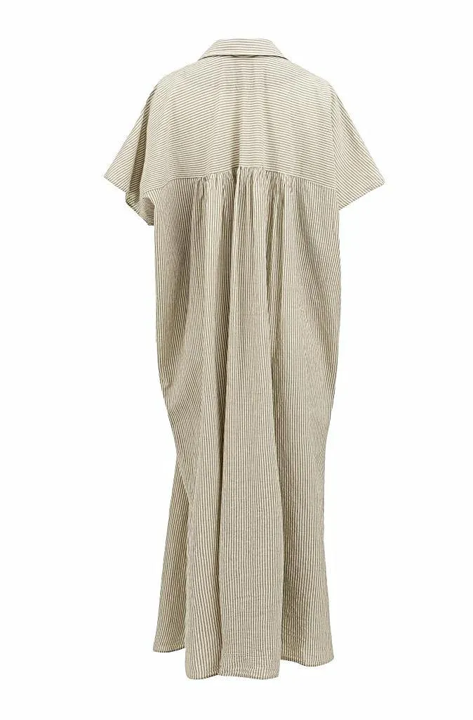 Devotion Twins Lissabon Maxi Dress in Khaki Stripes