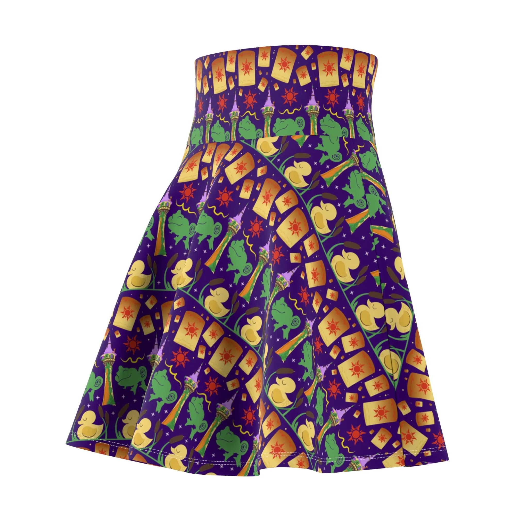 Disney Tangled Rapunzel Magical Hair Character Line Women's Skater Skirt