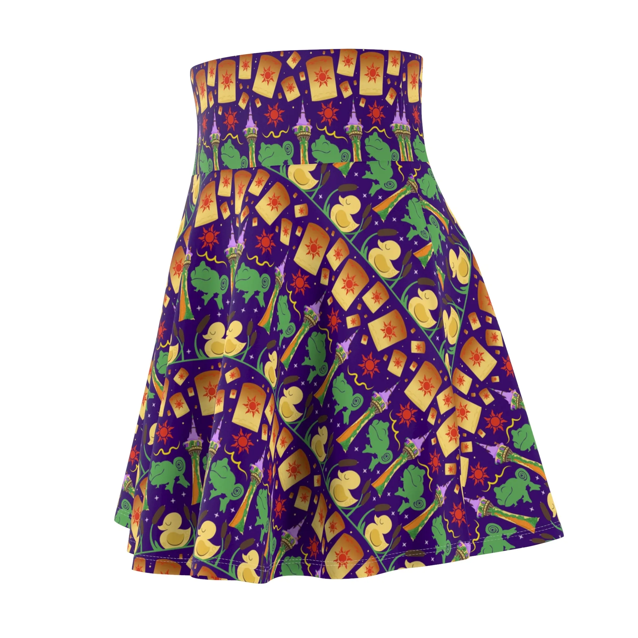 Disney Tangled Rapunzel Magical Hair Character Line Women's Skater Skirt