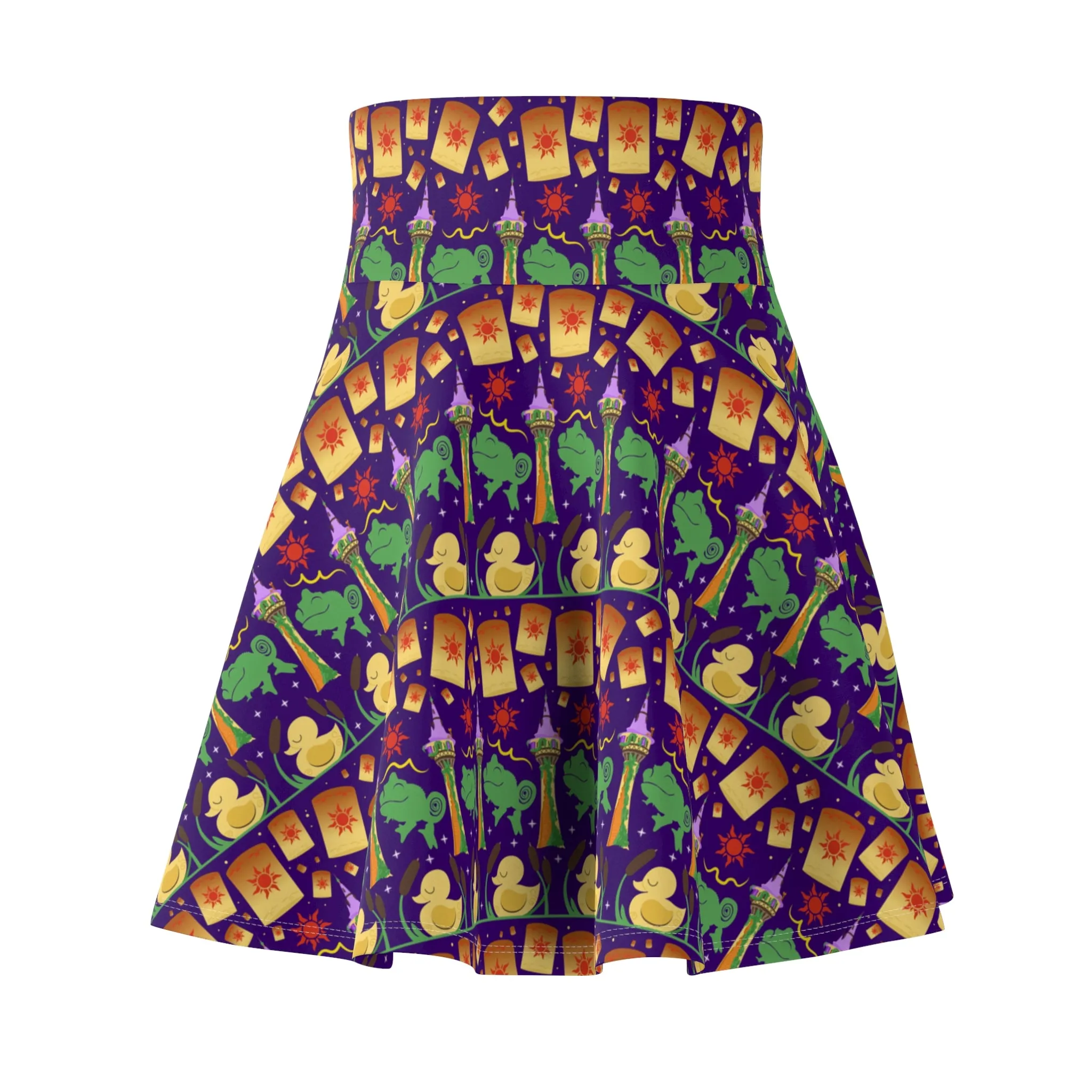 Disney Tangled Rapunzel Magical Hair Character Line Women's Skater Skirt