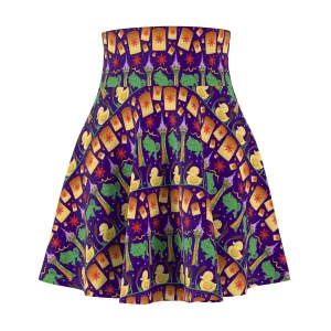 Disney Tangled Rapunzel Magical Hair Character Line Women's Skater Skirt