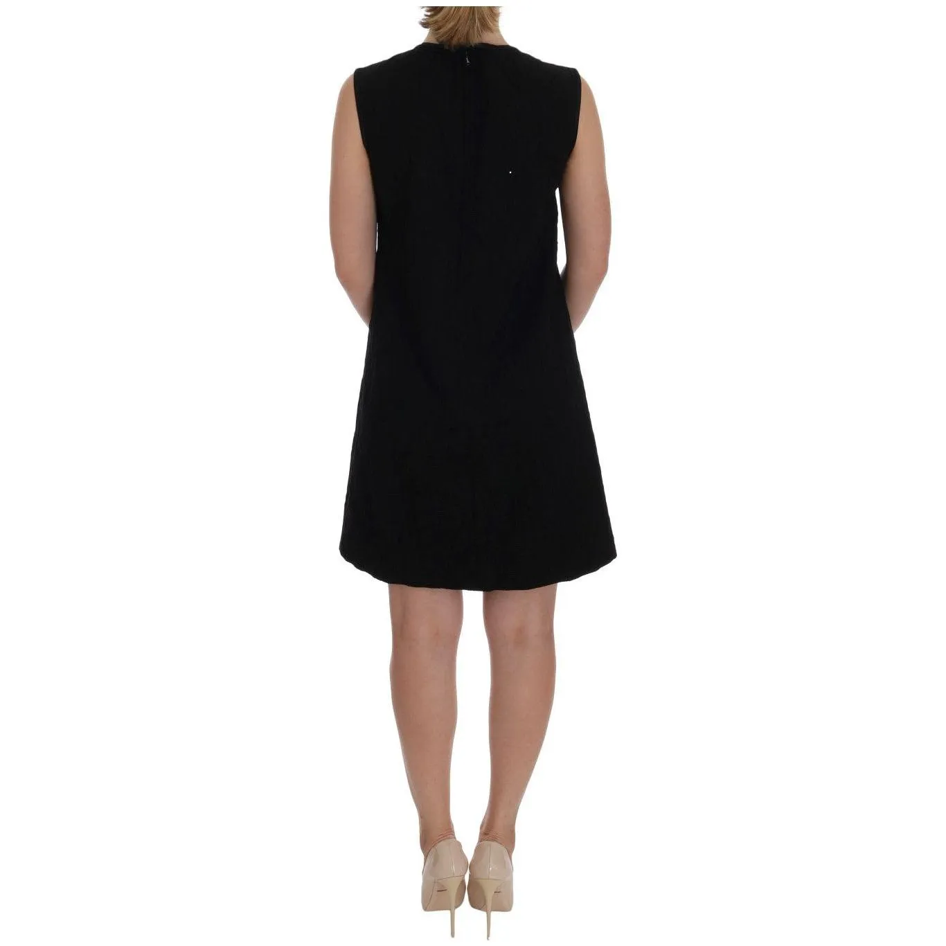 Dolce & Gabbana Black Crystal-Embellished Stretch Mini Dress