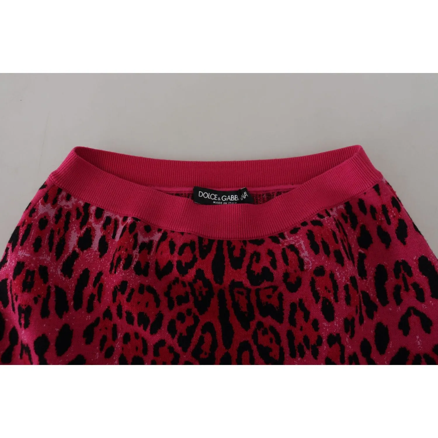 Dolce & Gabbana Chic High Waist Pink Leopard Mini Skirt