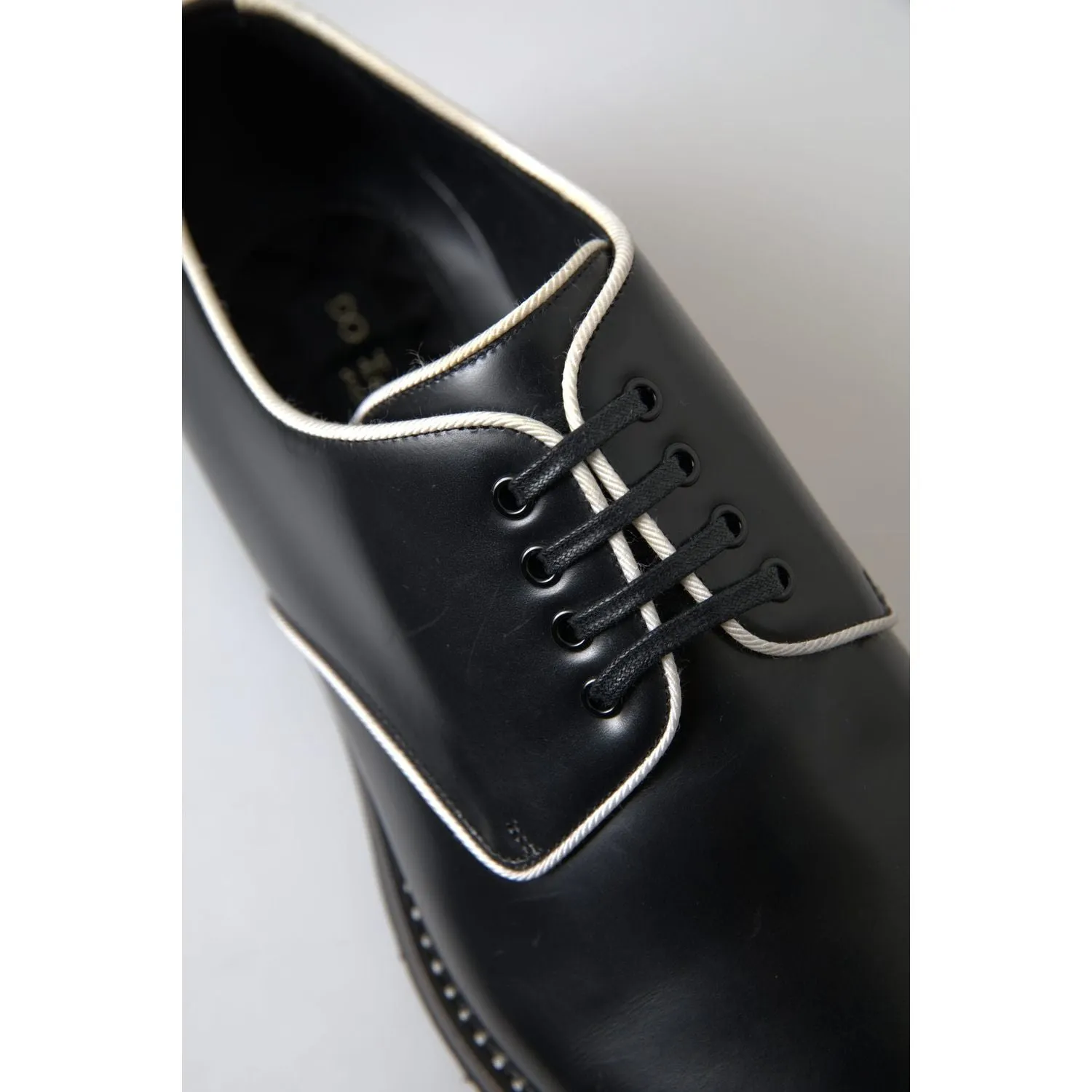 Dolce & Gabbana Elegant Black and White Formal Men's Shoes