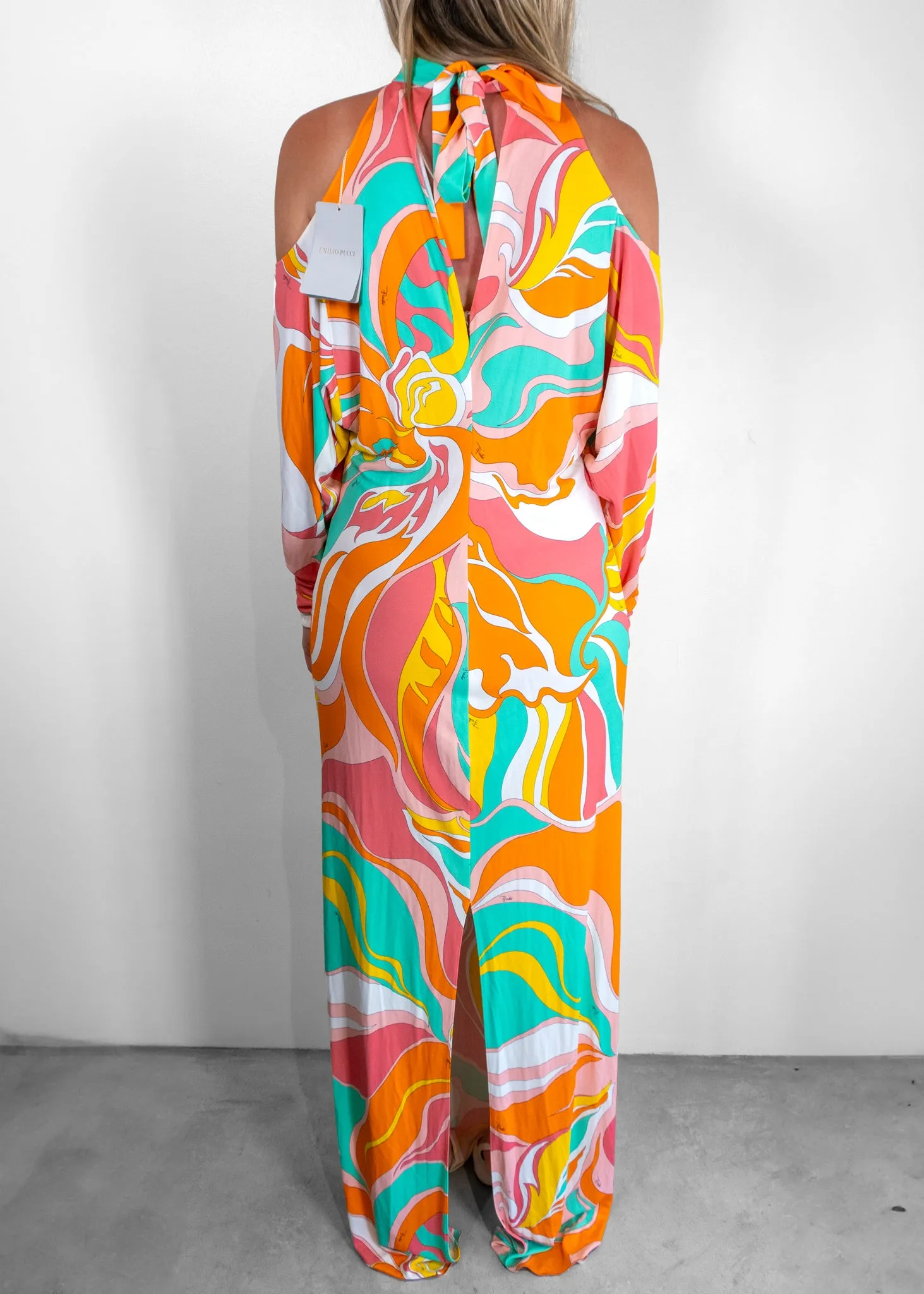 Emilio Pucci Pattern Silk Maxi Dress