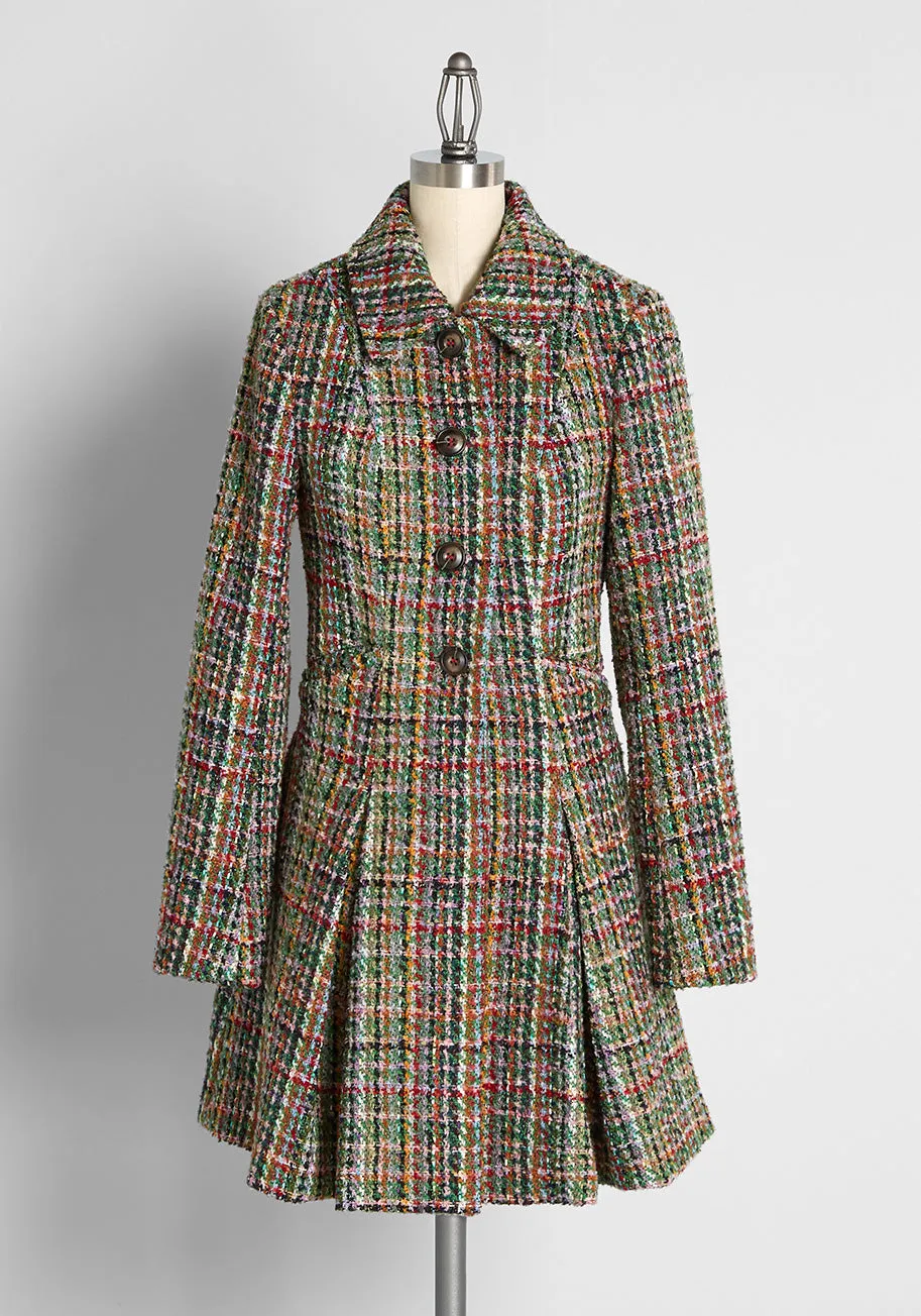 'Flare' For Colors Tweed Coat