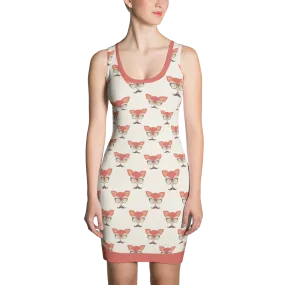 Fox Hipster Print Bodycon Dress