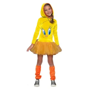 Girls Costume - Tweety Girls Hooded