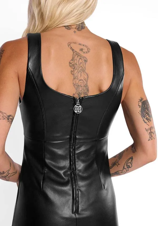 Halle Faux Leather | CORSET DRESS