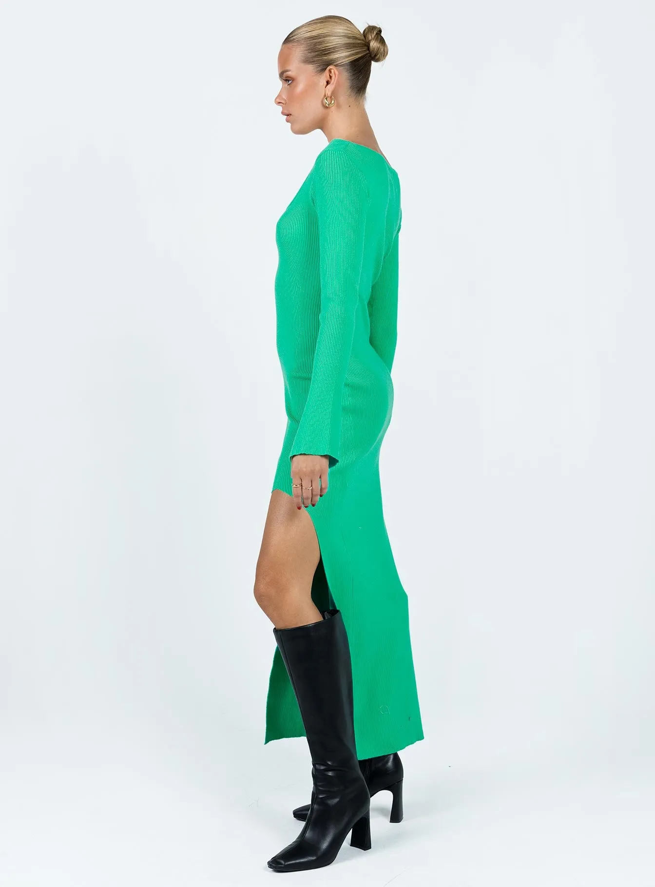 Herald Long Sleeve Midi Dress Sage