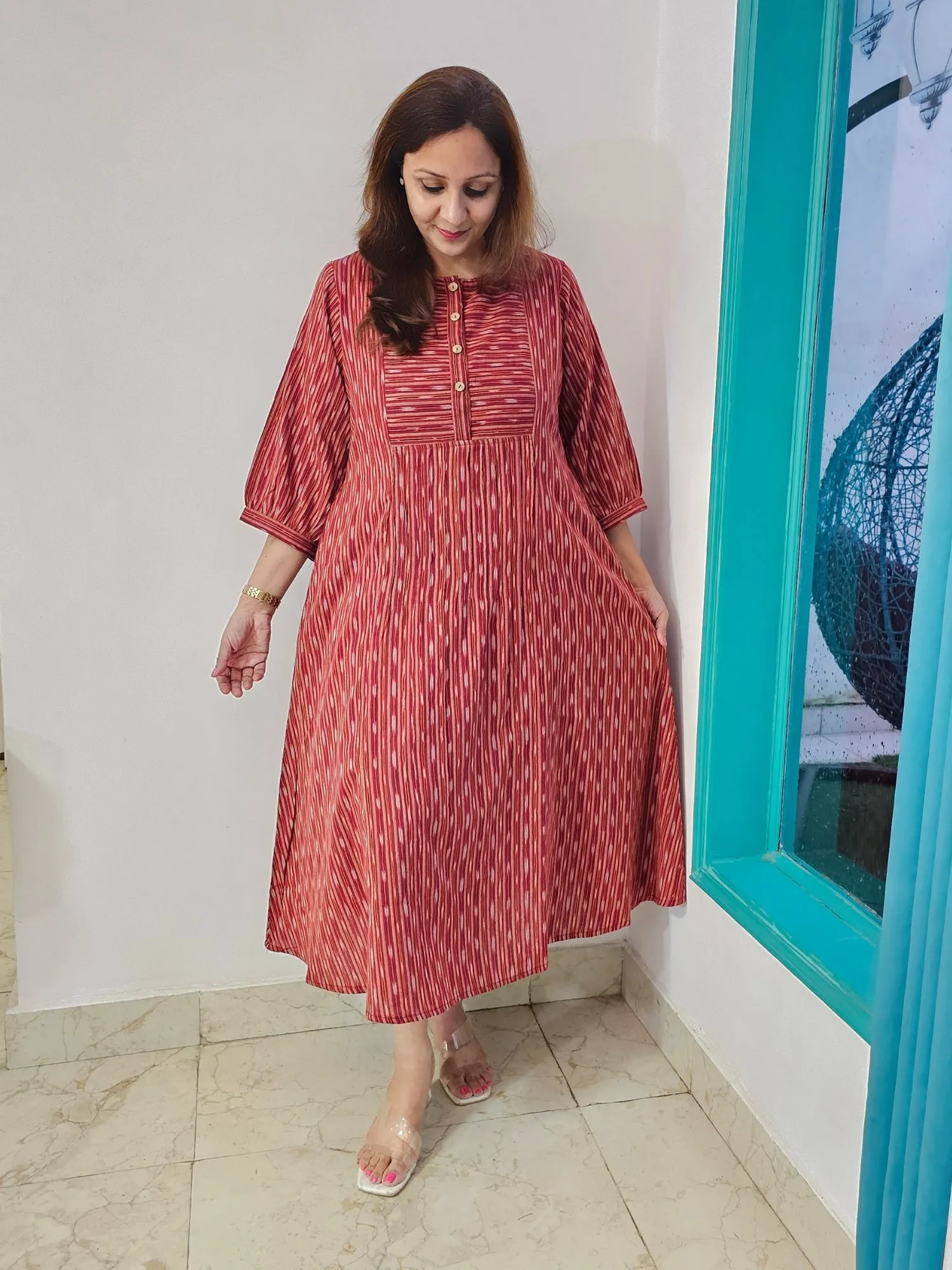 Inaya Cotton Yoke Dress