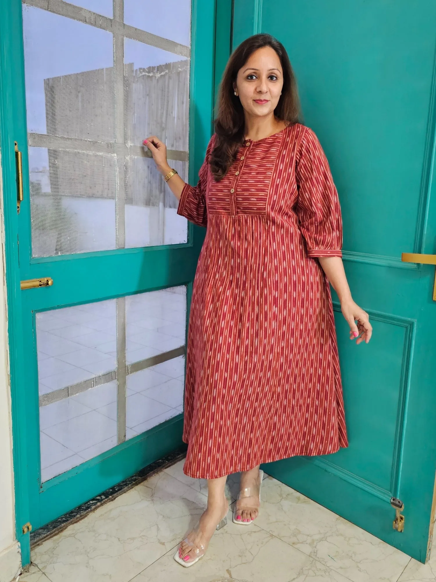 Inaya Cotton Yoke Dress