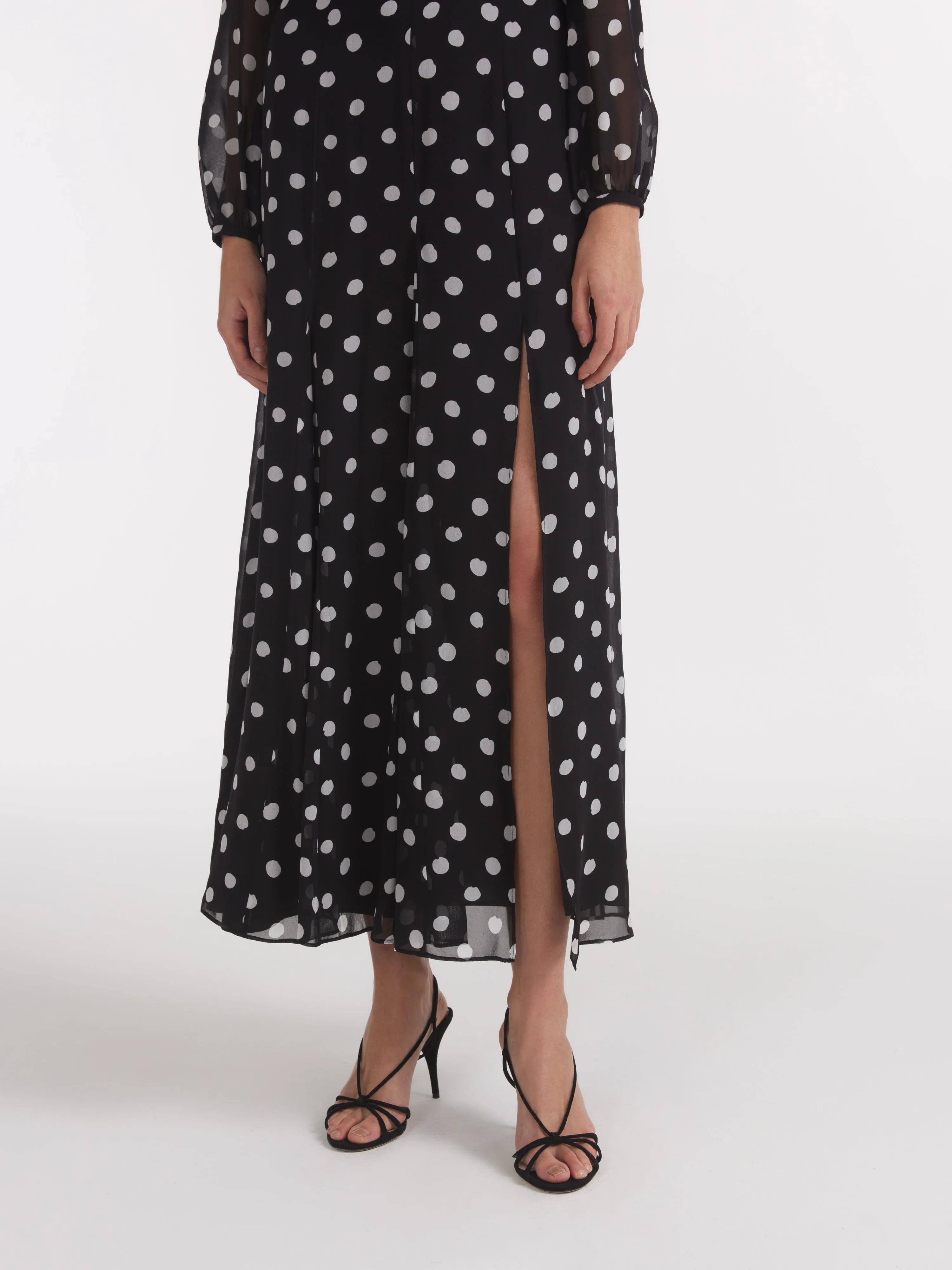 Jacqui B Dress in Mono Dot