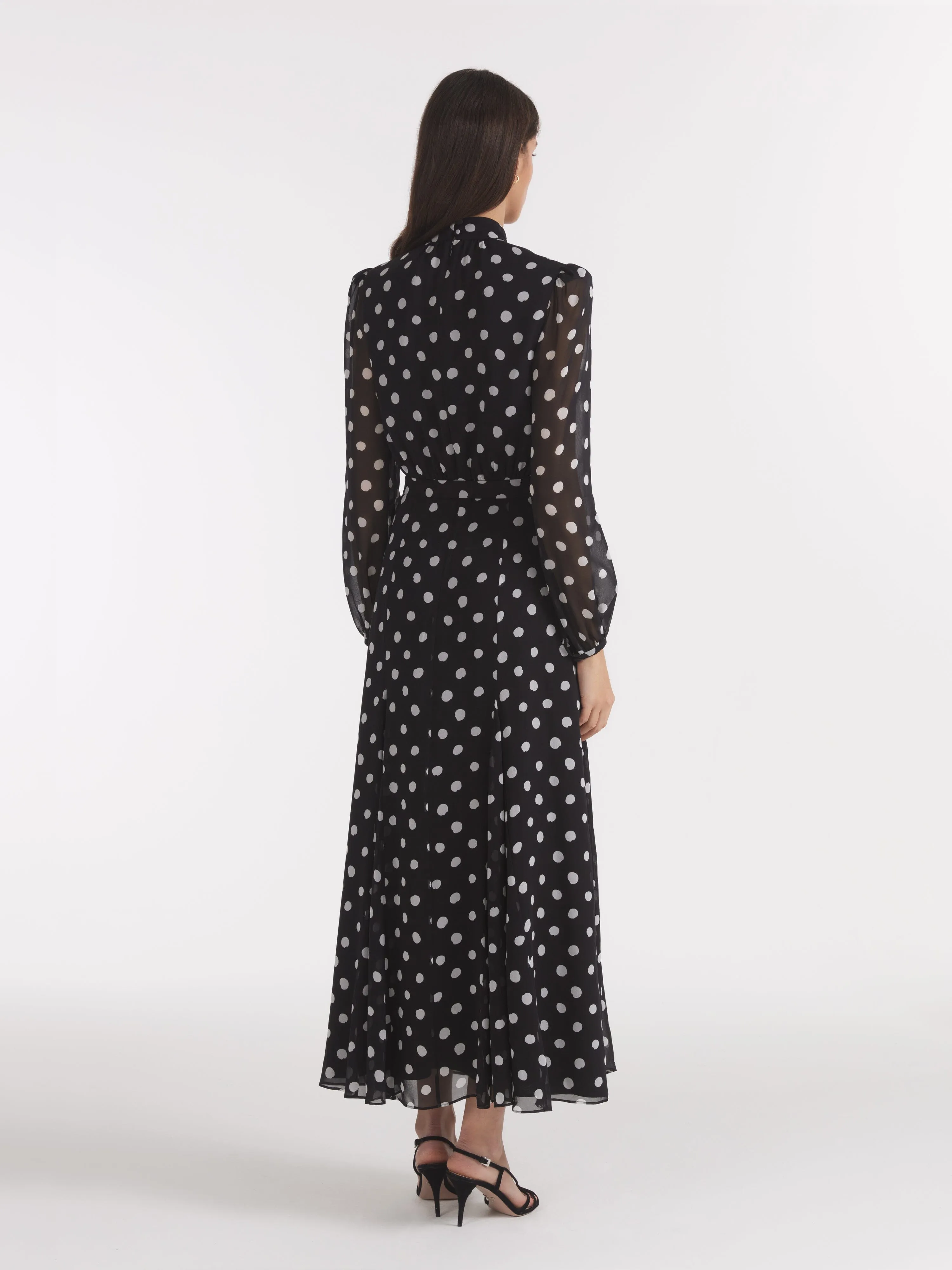 Jacqui B Dress in Mono Dot