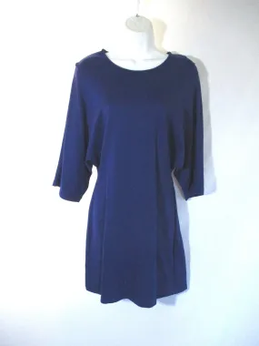 JIL SANDER Bodycon Clingy Mini Dress 36 PURPLE ROYAL BLUE