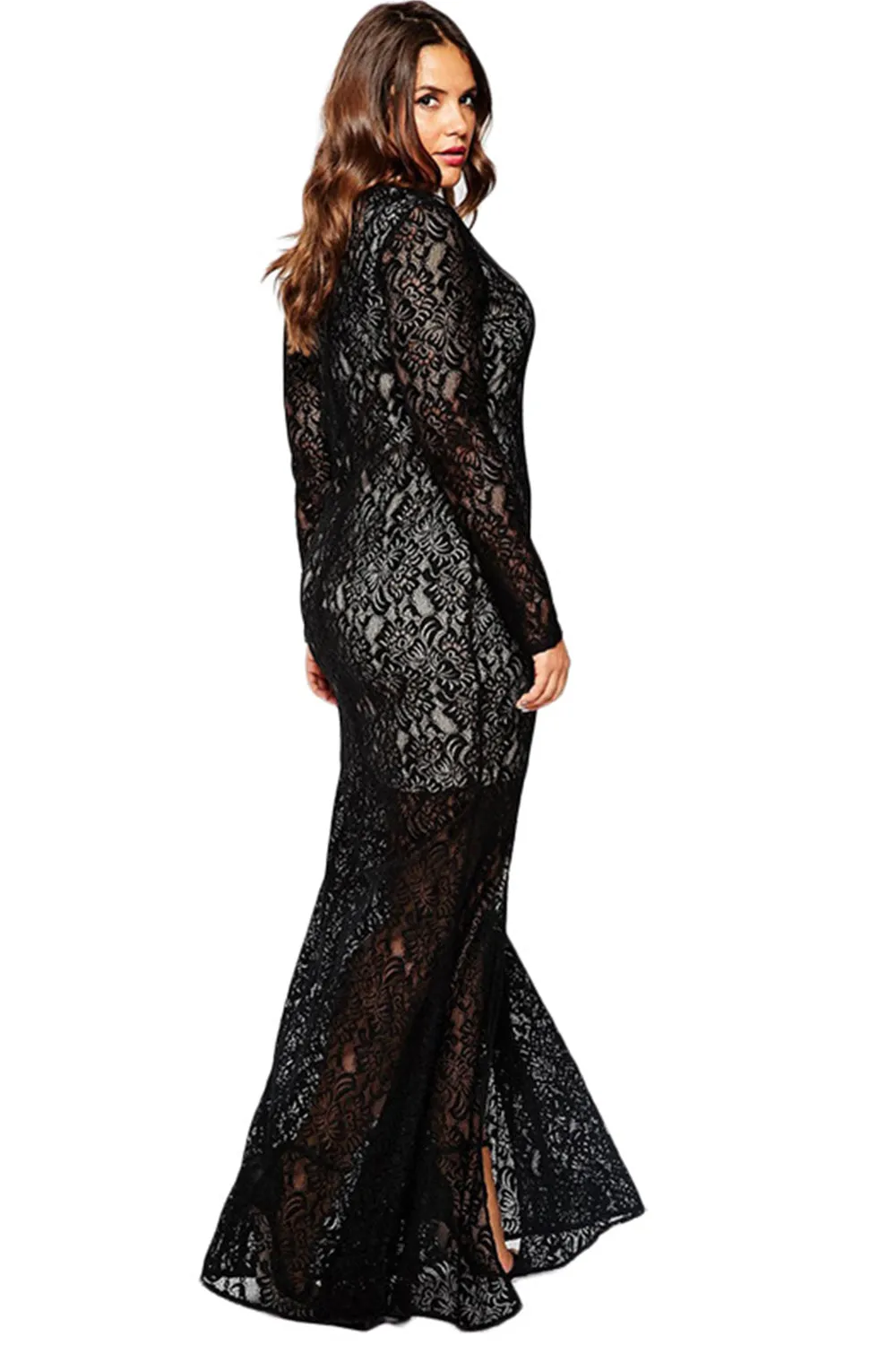 Ketty More Women Long Lace Tight Lace Decorated Gown-KMWD461