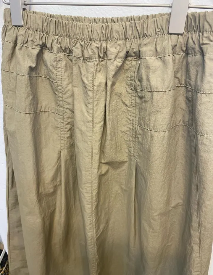 Khaki A-line skirt