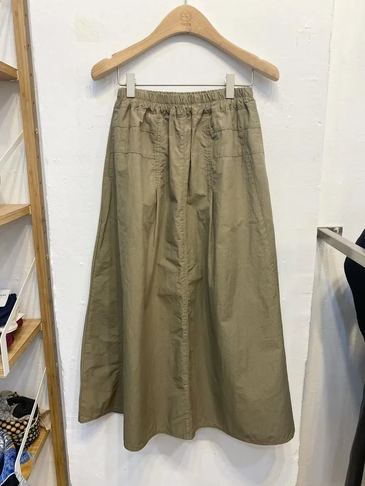 Khaki A-line skirt