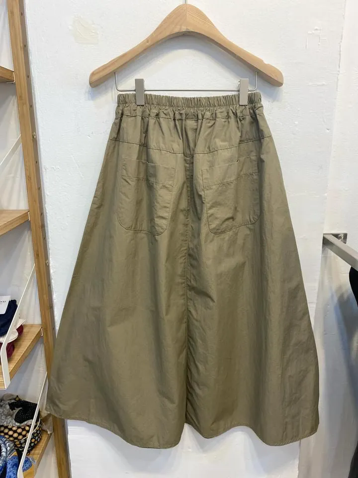 Khaki A-line skirt