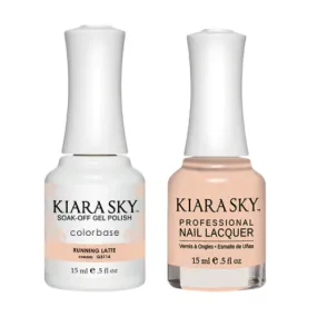 Kiara Sky All-in-One Gel   Polish Duo - 5114 Running Latte