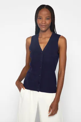 KINROSS CASHMERE - BUTTON VEST