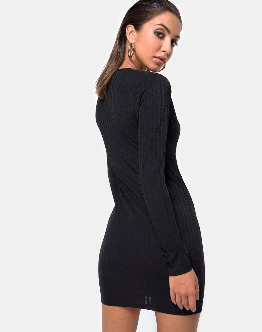 Laoda Bodycon Dress in Black