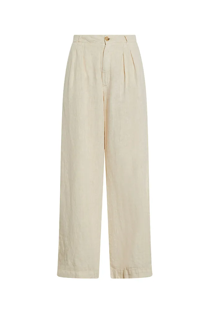 Maison Hotel Marisa Linen Trousers - Rustic Ecru