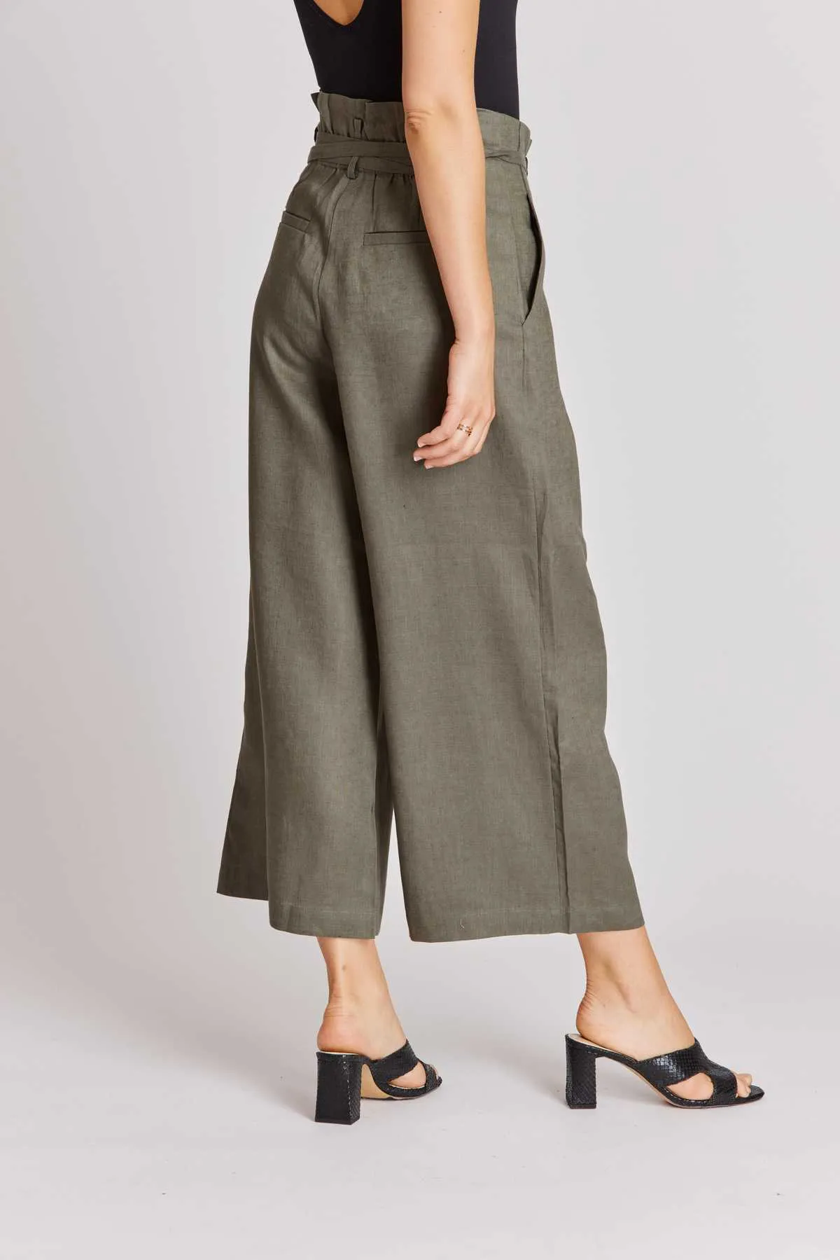 Malala Linen Pant -Black